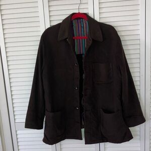 Bernard‎ Zins Paris Brown button down Mens Jacket Size 52 great condition